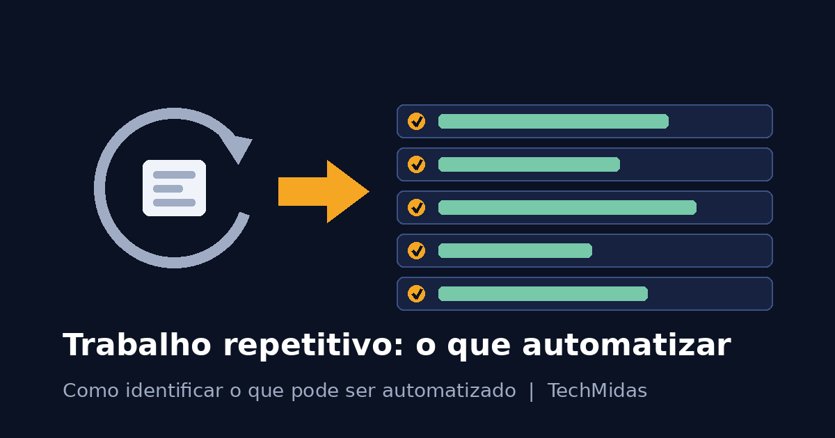 Tarefa repetitiva sendo transformada em fluxo automatizado